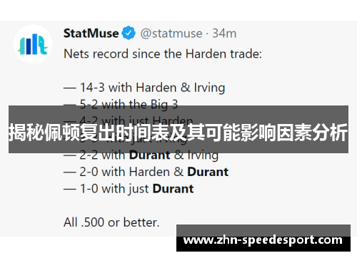 揭秘佩顿复出时间表及其可能影响因素分析